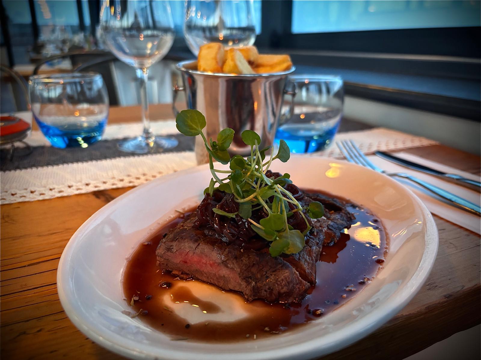 Onglet, sauce bordelaise